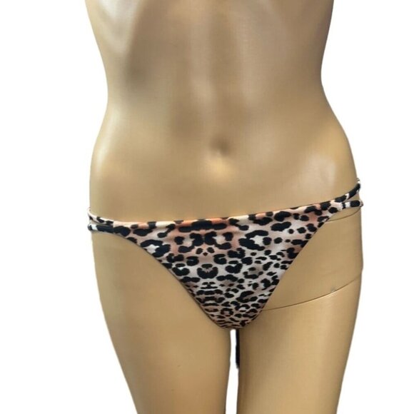 (6 for $25)L.A. HEARTS Strappy Side Leopard Print Bikini Bottom size medium - Picture 1 of 7